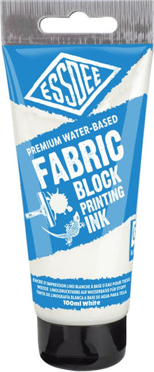 Essdee Fabric Block Printing Ink 100 ml - Essdee Tinta para linóleo sobre tela, Blanco 100ml