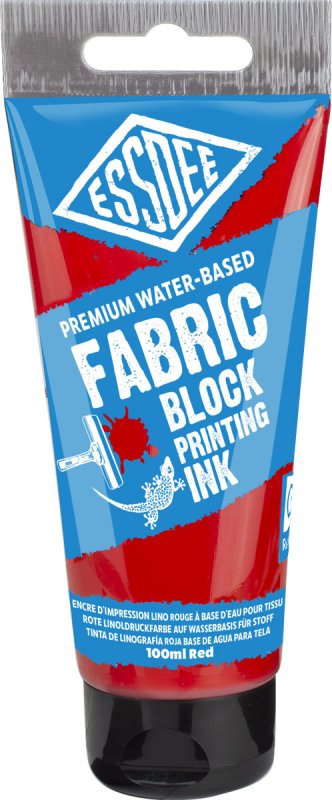 Essdee Fabric Block Printing Ink 100 ml - Essdee Tinta para linóleo sobre tela, Rojo 100ml