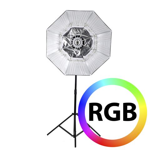 Falcon Eyes RGB Lámpara LED RX-782 con Plegable Softbox 100 cm