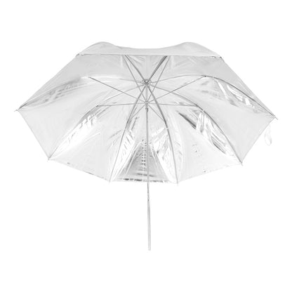 Falcon Eyes Paraguas UR-32S Plateado/Blanco 80 cm — 3
