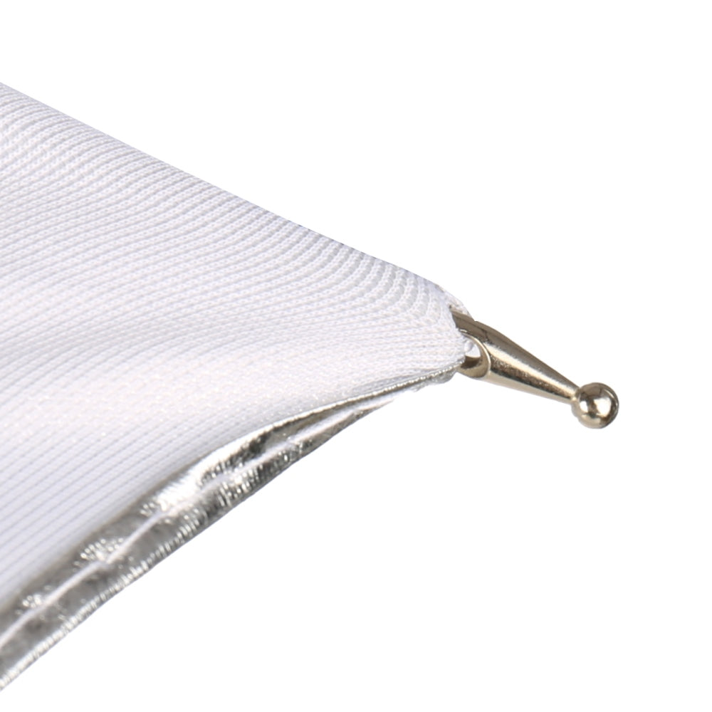 Falcon Eyes Paraguas UR-32S Plateado/Blanco 80 cm — 5