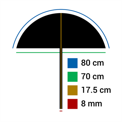 Falcon Eyes Paraguas UR-32SL Luz solar/Negro 80 cm — 2