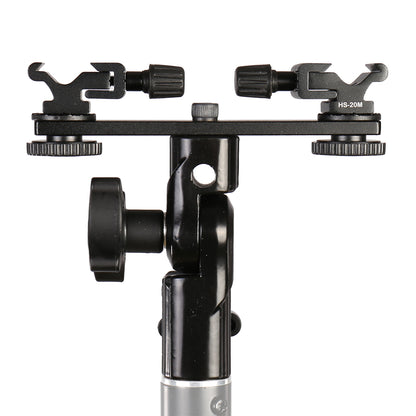 Falcon Eyes Doble Montura Soporte basculante + 2 x Zapata CLD-14A