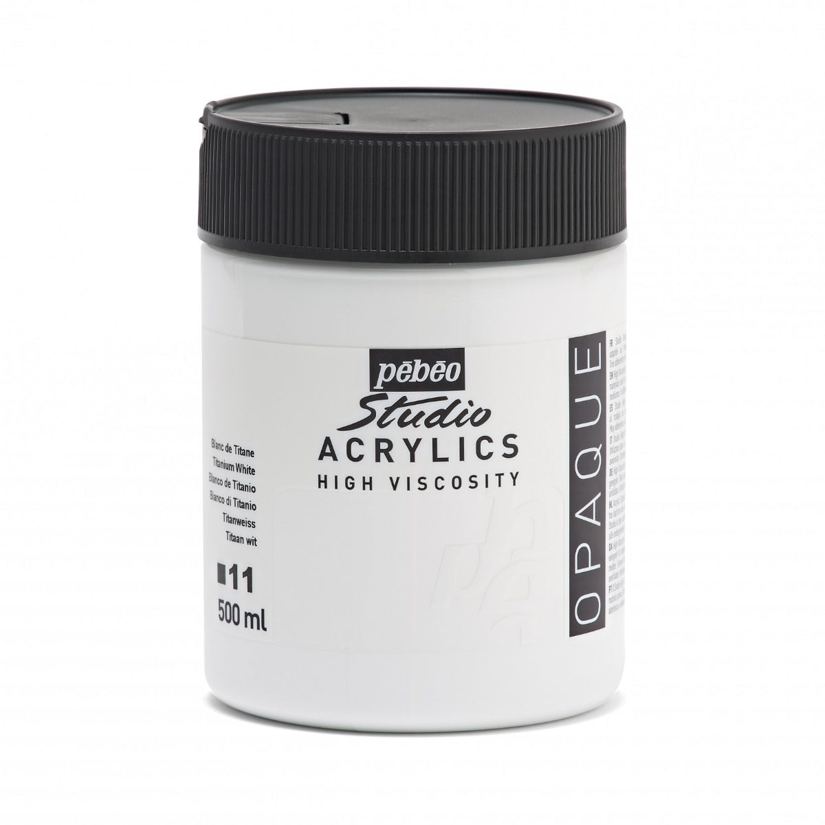 Pebeo Studio Pintura acrílica 500 ml - 11 - Blanco titanio