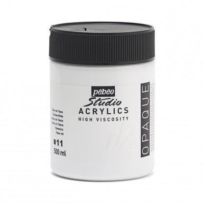 Pebeo Studio Pintura acrílica 500 ml - 11 - Blanco titanio