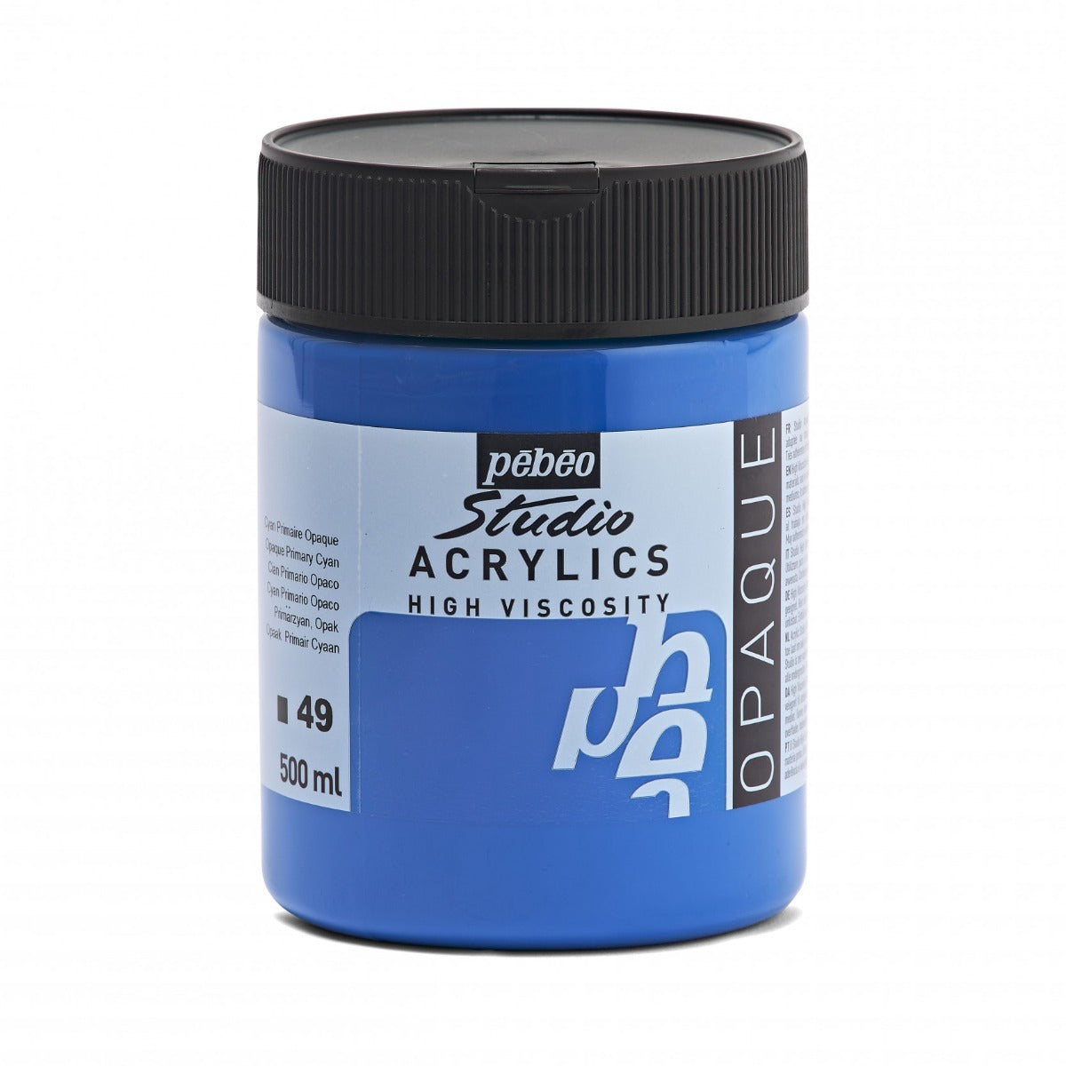 Pebeo Studio Pintura acrílica 500 ml - 49 - Cian primario opaco