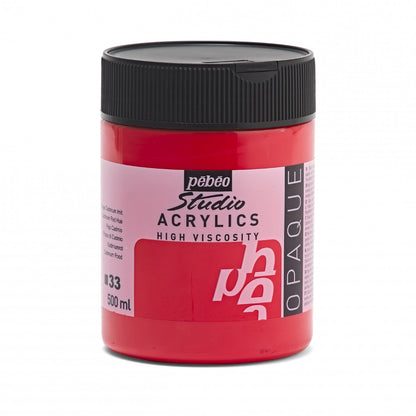 Pebeo Studio Pintura acrílica 500 ml - 33 - Rojo cadmio Imitación