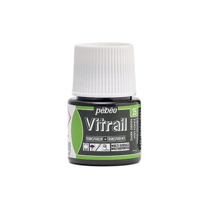 Pebeo Vitrail Transparente Pintura para vidrio 45 ml - 35 - Verde oscuro