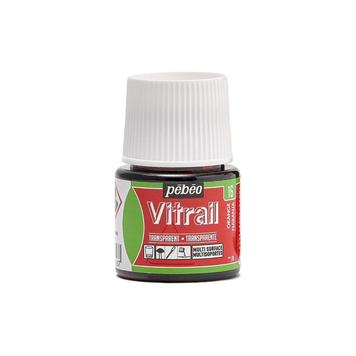 Pebeo Vitrail Transparente Pintura para vidrio 45 ml - 16 - Naranja