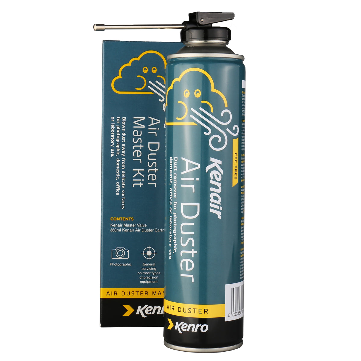 Kenro Spraycan Aire comprimido + Plástico Espray Válvula 360 ml — 7