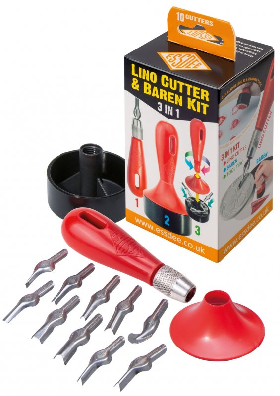 Essdee Set de linograbado con baren manual - 10 mesjes