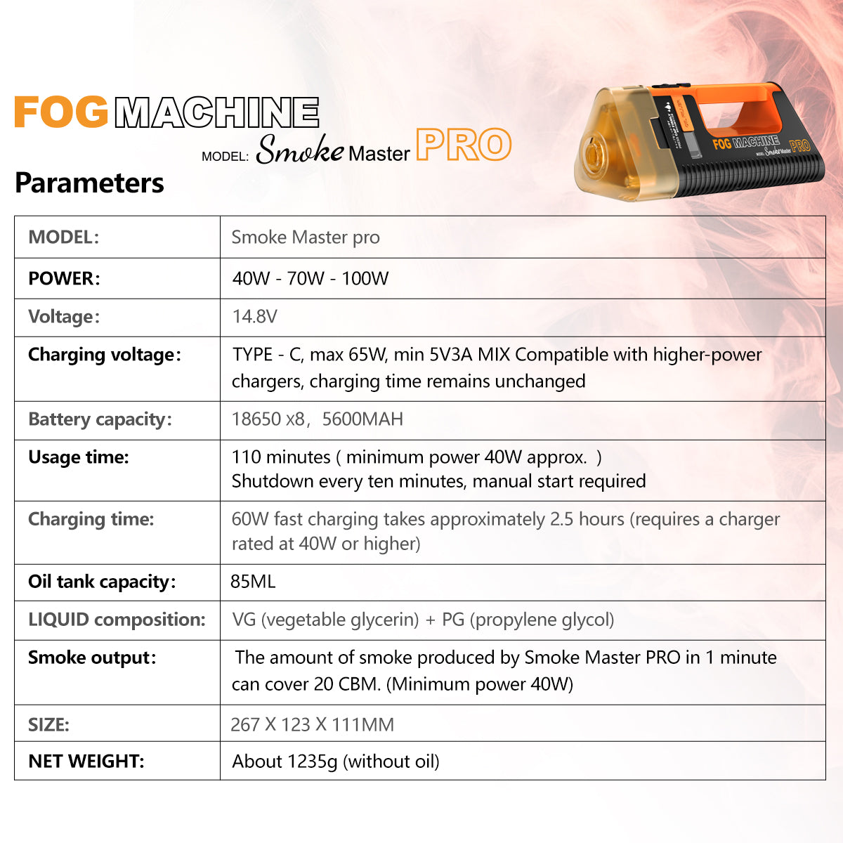Lensgo Humo Master Pro Máquina de humo — 6