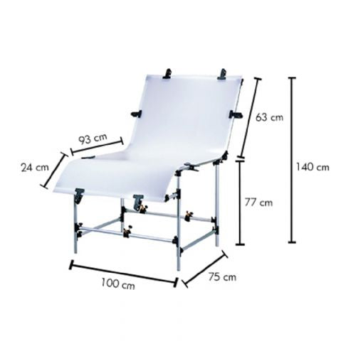 Linkstar Mesa de fotografía B-1020 100x200 cm — 2