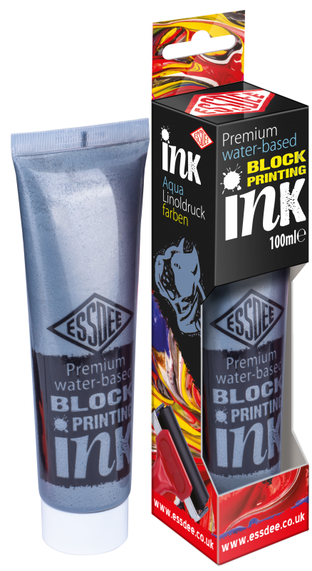 Essdee Premium Metallic Block Printing Ink 100 ml - Plata