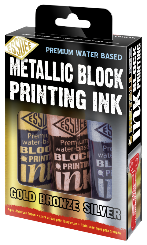Essdee Block Printing Ink Metallic Set 3 x 100 ml