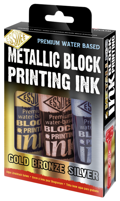Essdee Block Printing Ink Metallic Set 3 x 100 ml
