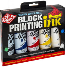 Essdee Premium Block Printing Ink Set 5 x 100 ml - Primaire Kleuren