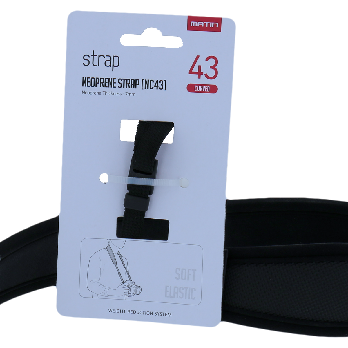 Matin Cuello Correa de Luxe Curvo Neoprene 43 mm M-6780H — 3