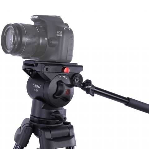 Nest Trípode de vídeo NT-670 + Cabezal panorámico con amortiguación fluida — 4