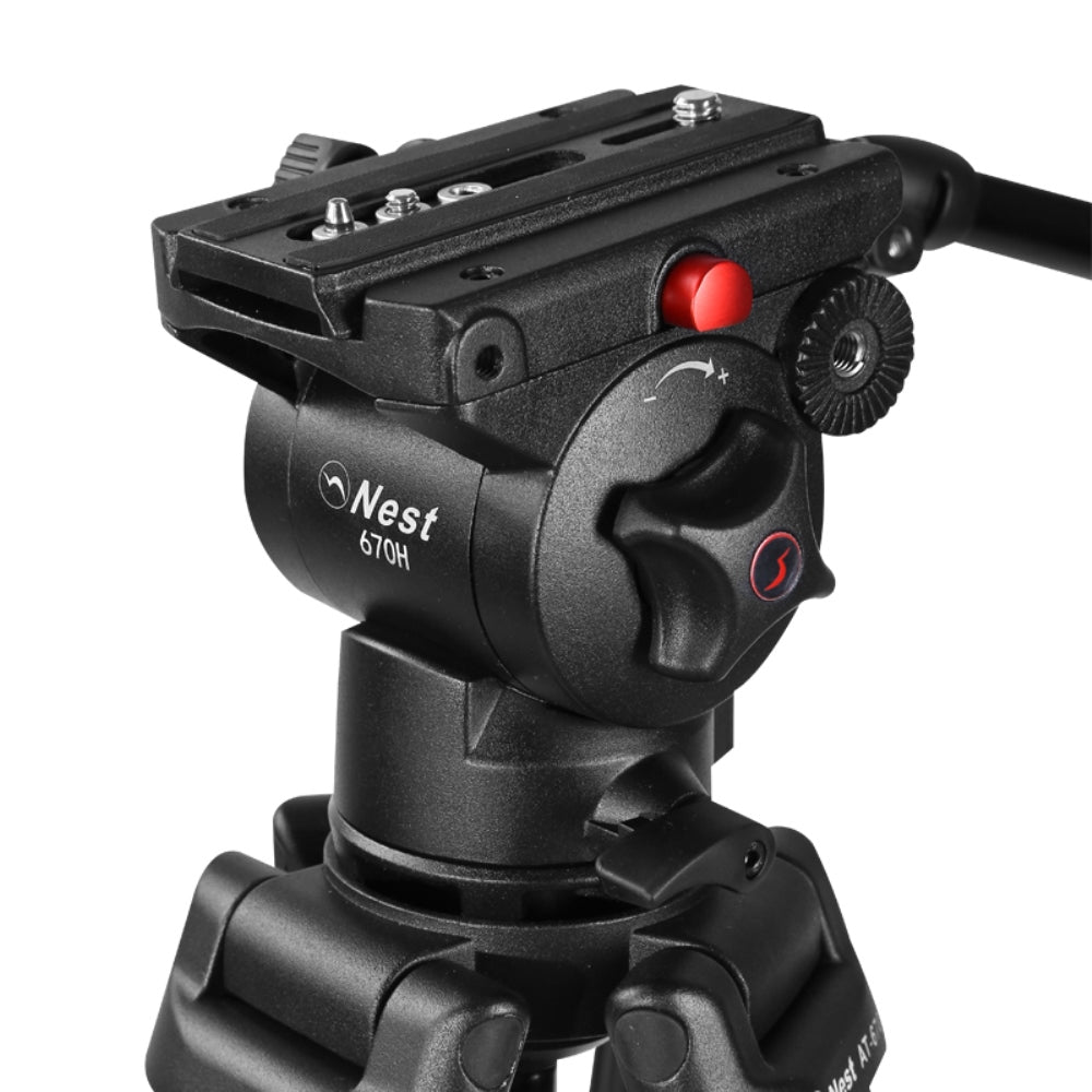 Nest Trípode de vídeo NT-670 + Cabezal panorámico con amortiguación fluida — 6