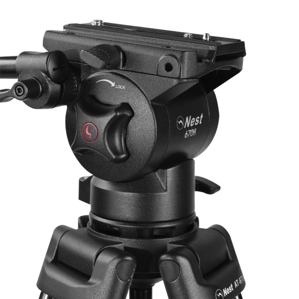 Nest Trípode de vídeo NT-670 + Cabezal panorámico con amortiguación fluida — 7
