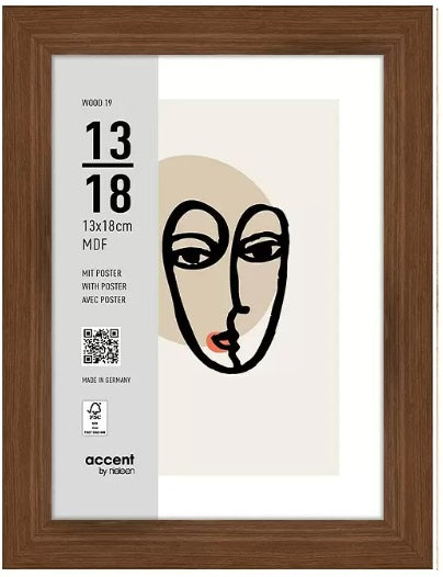 Nielsen Marco de fotos 3232205 Madera 19 Nogal 13x18 cm