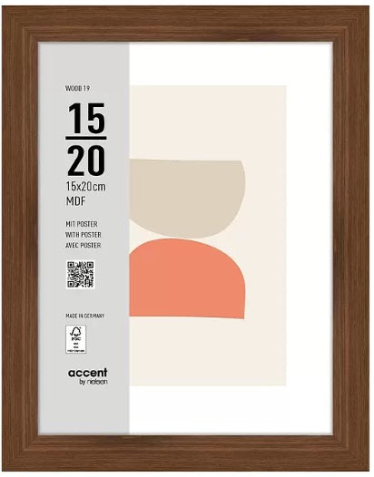 Nielsen Marco de fotos 3217205 Madera 19 Nogal 15x20 cm
