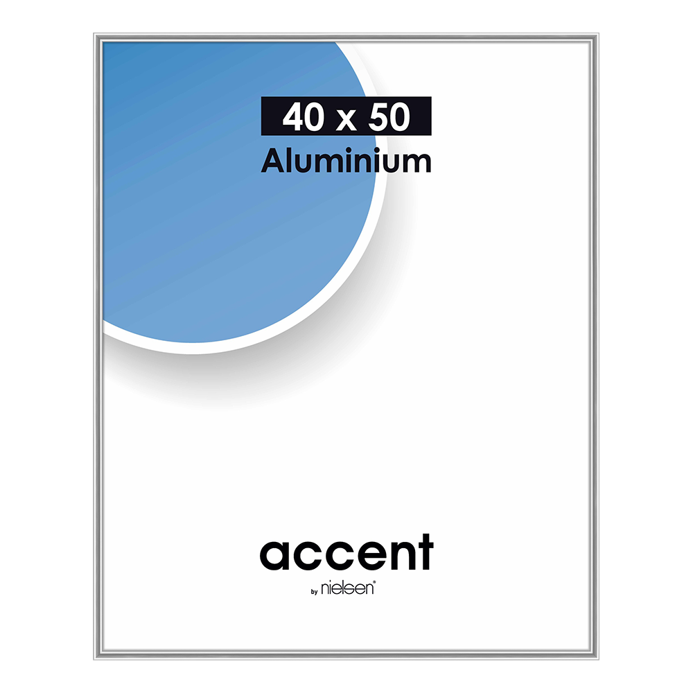 Nielsen Marco de fotos 52523 Accent Brillante Plateado 40x50 cm