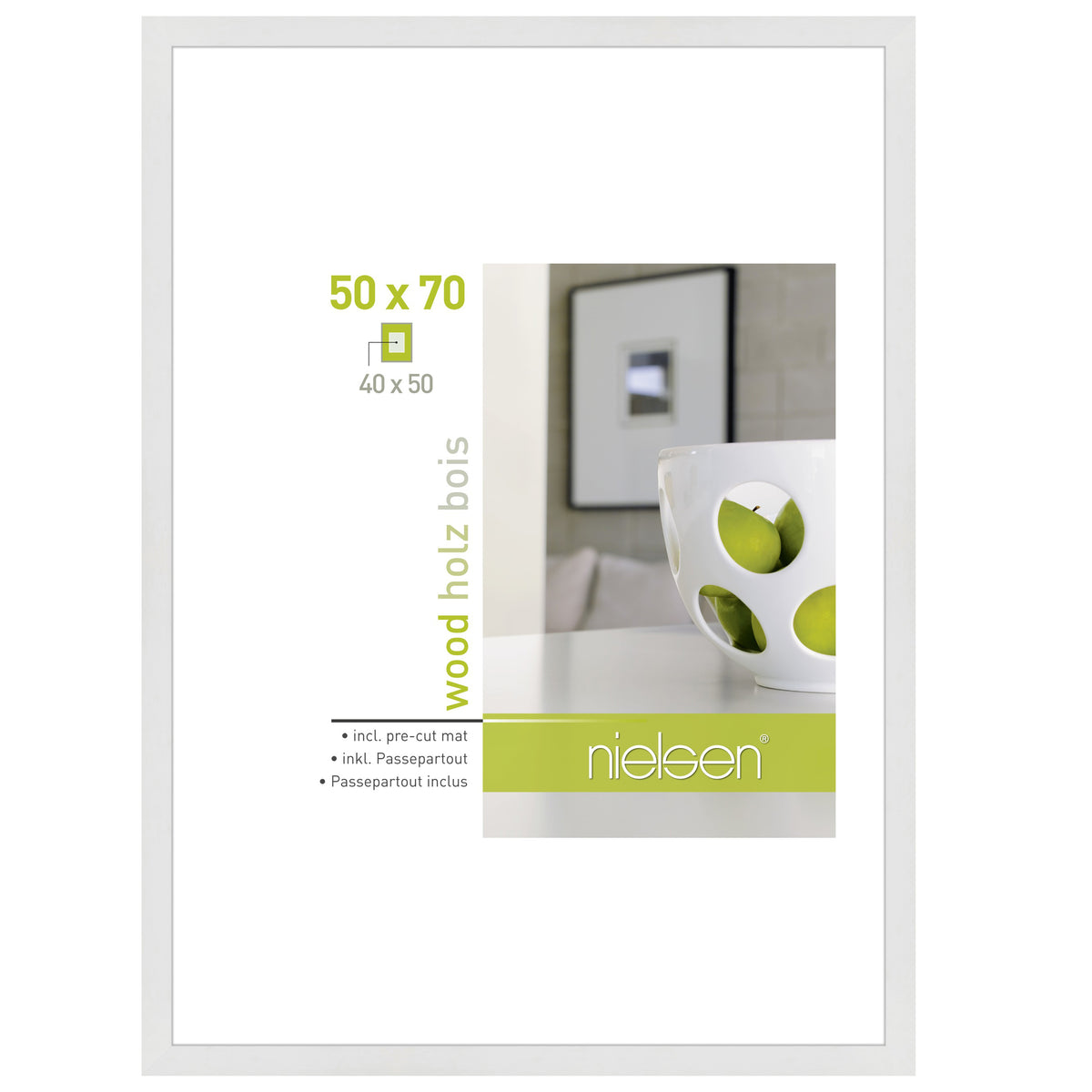 Nielsen Marco de fotos 8988032 Apollon Blanco 50x70 / 40x50 cm