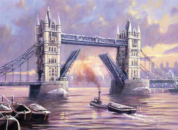 R&L Adult Large A3 Pintar por números - Tower Bridge