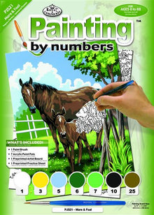 R&L Junior Small A4 Pintar por números - Mare & Foal