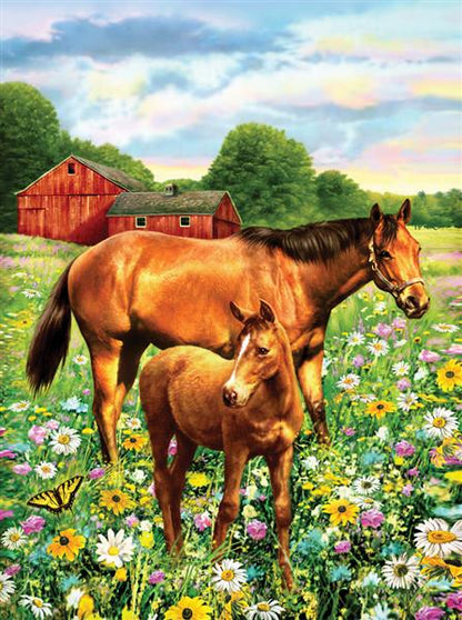 R&L Junior Small A4 Pintar por números - Horse In Field