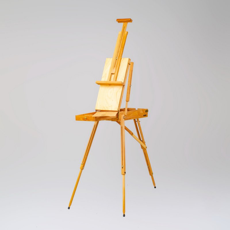 Tart Pochade Box Easel - Con cajón y patas de madera - altura máx. del lienzo 860 mm