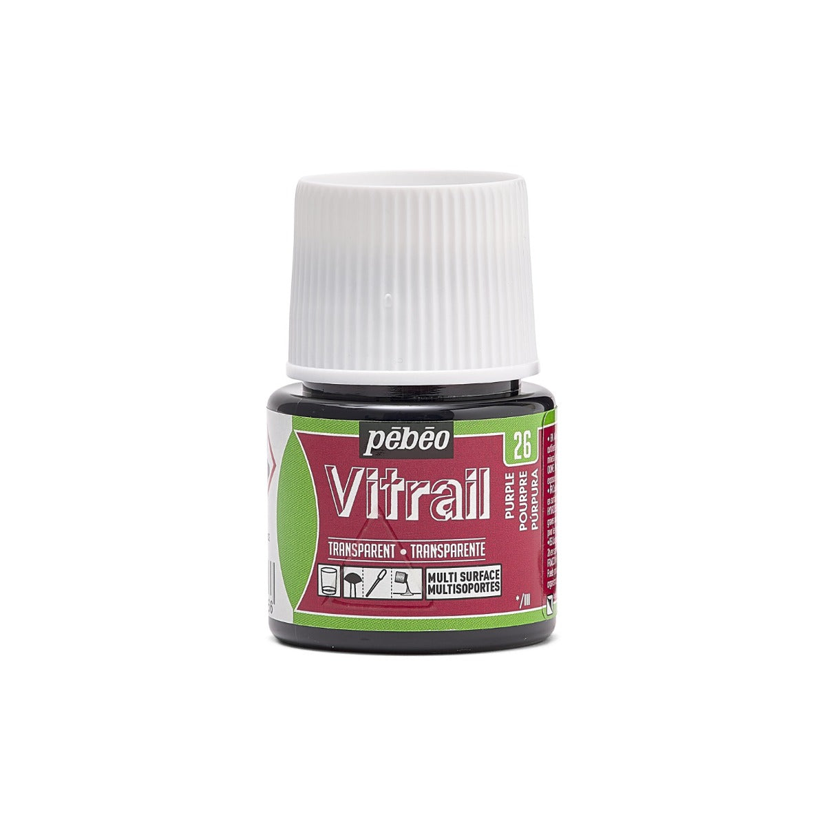 Pebeo Vitrail Transparente Pintura para vidrio 45 ml - 26 - Purper