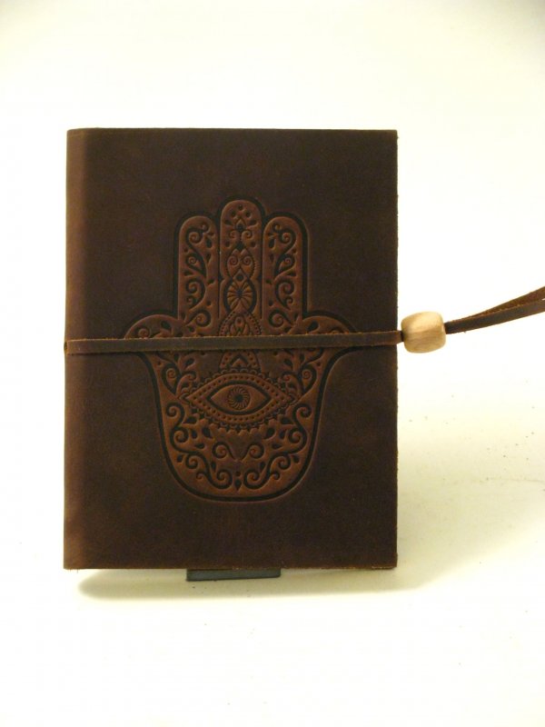 Calve's Leather Sketchbook - 16,5 x 12 cm - Grenskader - cierre largo con cordón
