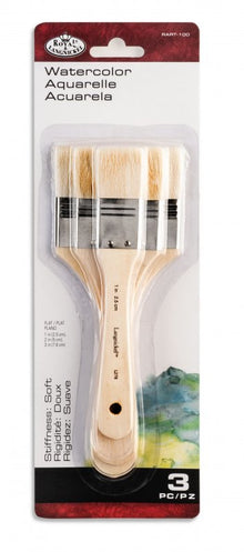 Royal & Langnickel Sets de pinceles spalter y anchos - 3 Pack - Goat Hair Flat - Soft