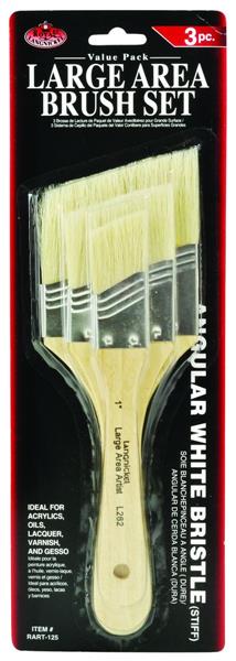 Royal & Langnickel Sets de pinceles spalter y anchos - 3 Pack - White Bristle Angular - Firm