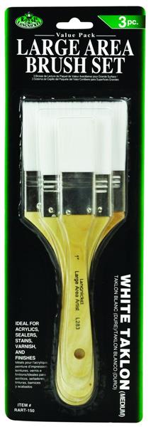 Royal & Langnickel Sets de pinceles spalter y anchos - 3 Pack - White Taklon Flat - Medium