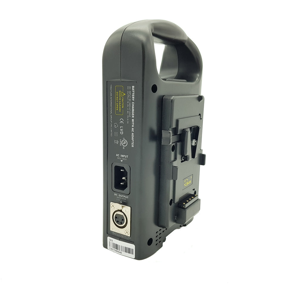 Rolux Doble Cargador de baterías RL-2KS para Batería V-Mount — 2