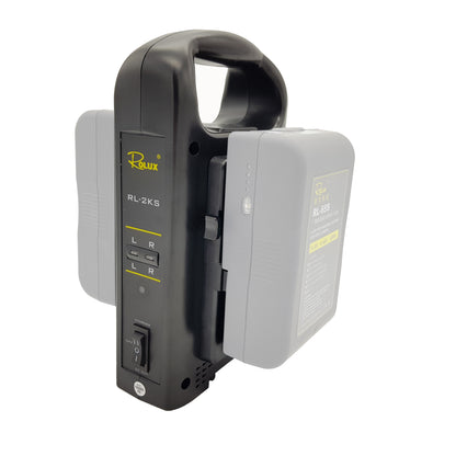 Rolux Doble Cargador de baterías RL-2KS para Batería V-Mount — 6