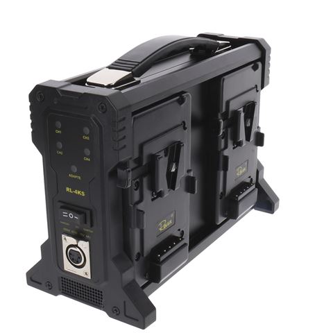 Rolux Cargador de baterías RL-4KS para 4 x Batería V-Mount — 3