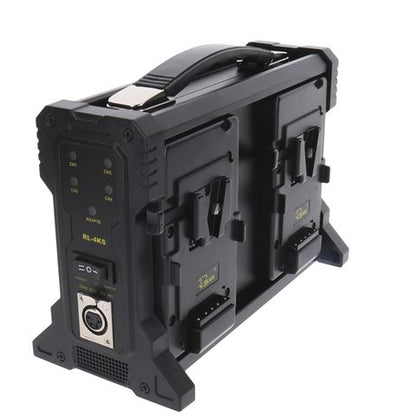 Rolux Cargador de baterías RL-4KS para 4 x Batería V-Mount — 3