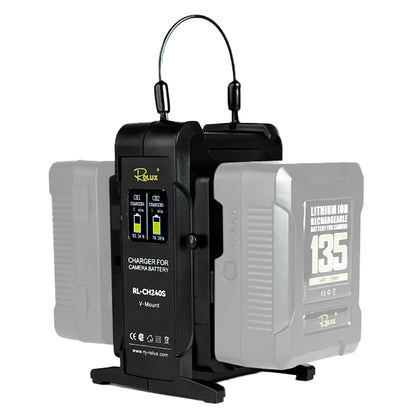 Rolux Doble Rápido Cargador RL-CH240S para Batería V-Mount
