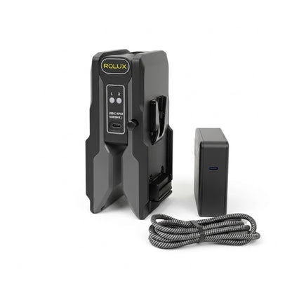 Rolux Plegable Cargador Powerfold1 para V-Montura Baterías