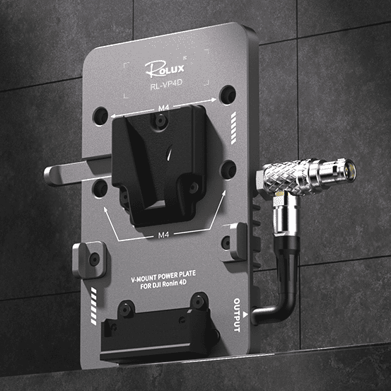 Rolux Placa para batería V-Mount RL-VP4D para DJI Ronin 4D — 4