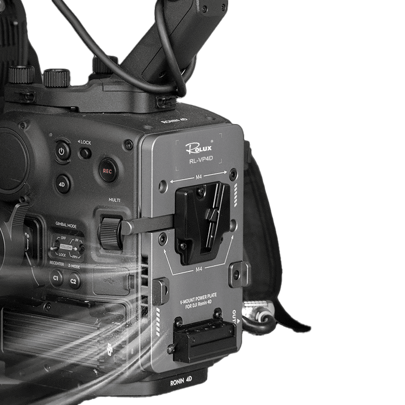 Rolux Placa para batería V-Mount RL-VP4D para DJI Ronin 4D — 7