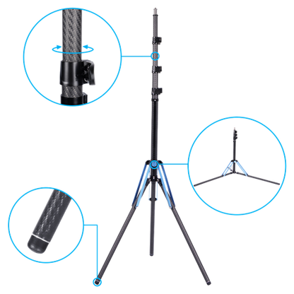 Sirui Carbono Trípode DK18 Con amortiguación neumática 1.8m — 7