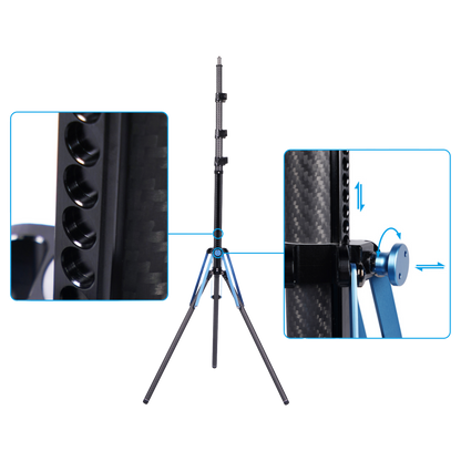 Sirui Carbono Trípode DK18 Con amortiguación neumática 1.8m — 8