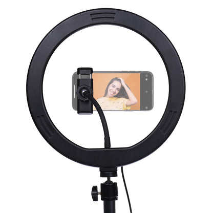 StudioKing LED Vlog Kit SK-K190 con Anillo Lámpara y Micrófono Soporte — 4