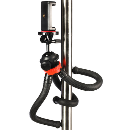 StudioKing Flexible Trípode de mesa FTR-18 con Smartphone Adaptador — 3
